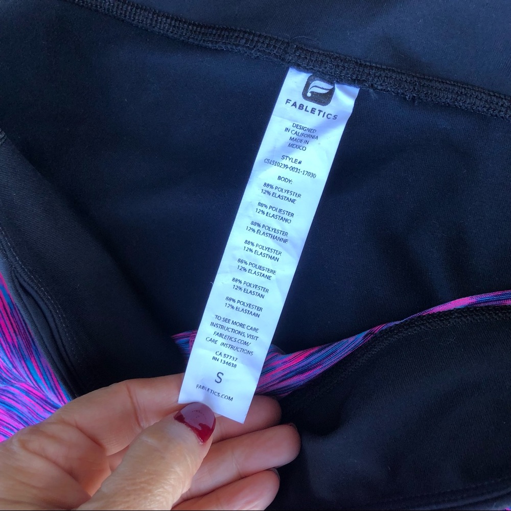 Fabletics Pink & purple leggings size small - Picture 4 of 5